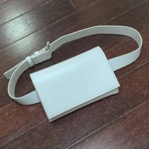 & other stories leather belt bag - white